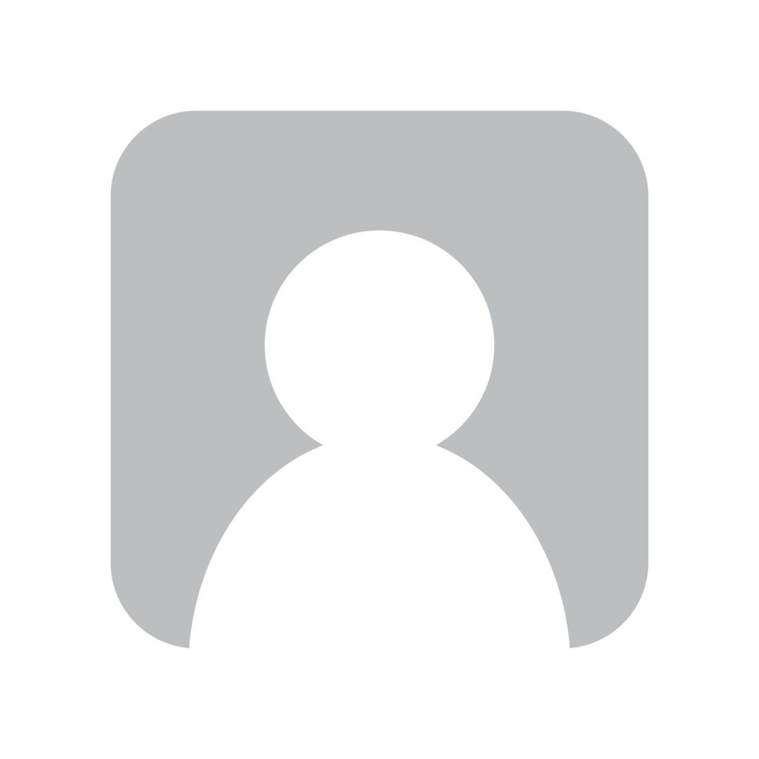User profile placeholder icon in gray.